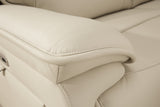Detailed view of sectional leather stitching