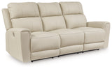 Dahlmoore Almond Leather Power Reclining Sofa