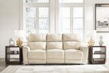 Dahlmoore Almond Leather Power Reclining Sofa