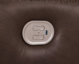 Fabric swatch showing walnut leather match upholstery texture