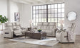 Boyington gray loveseat side view