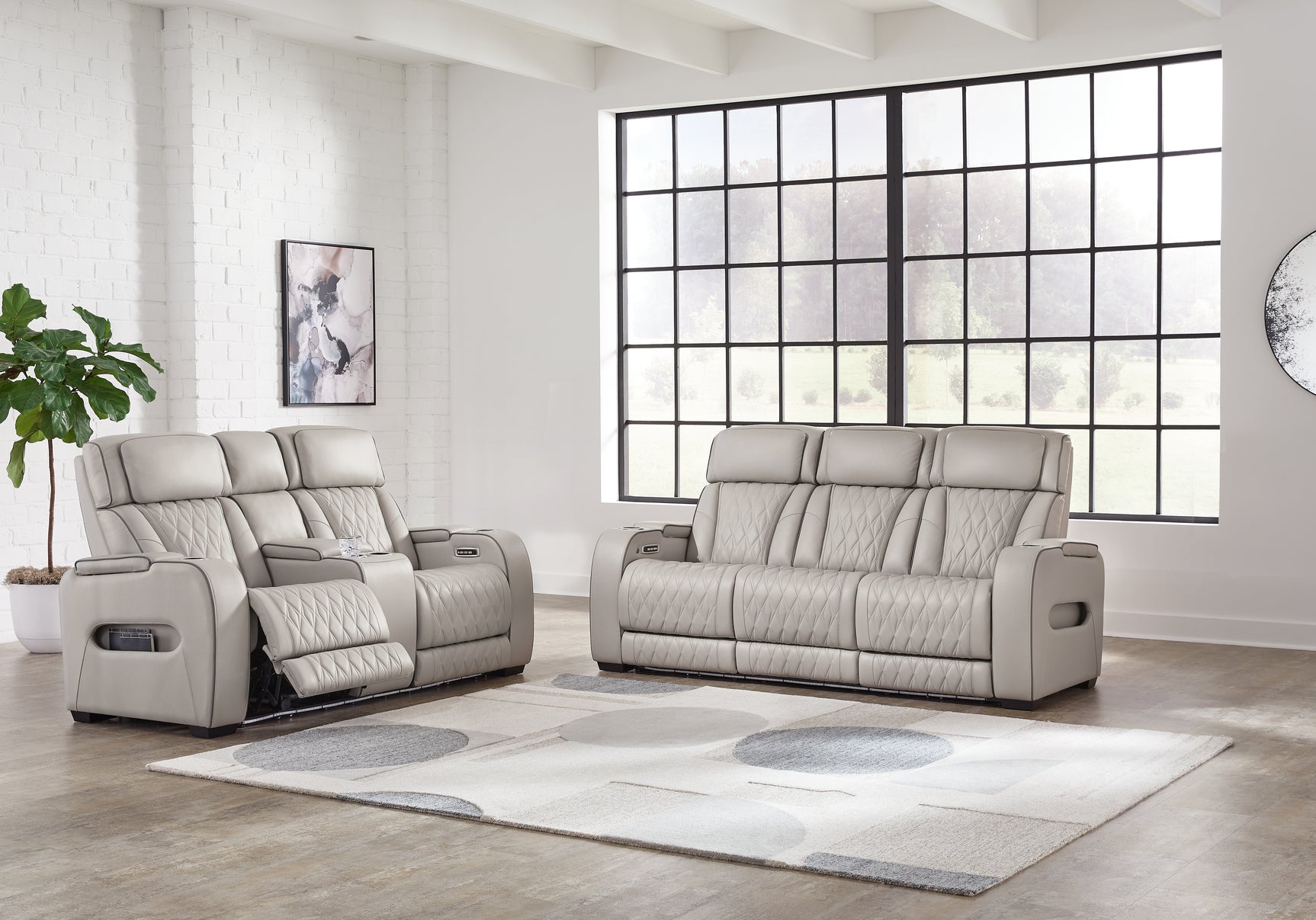 Boyington Gray Sofa, Loveseat and Recliner