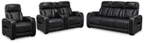 Boyington Black Loveseat front view