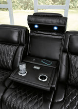Boyington Black Power Reclining Sofa, Loveseat, and Recliner set