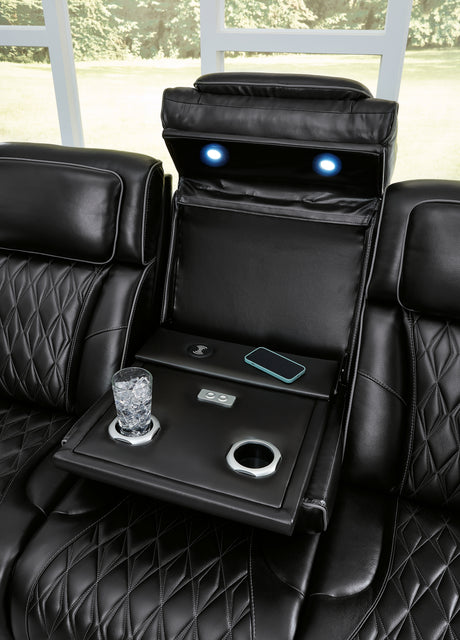 Boyington Black Power Reclining Sofa, Loveseat, and Recliner set