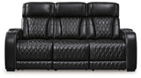 Boyington Black Recliner angled side view