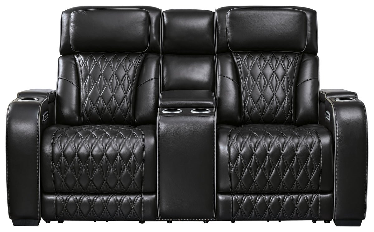 Boyington Loveseat angled rear view