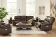 Leesworth dark brown sofa left angle