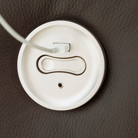 Leesworth reclining sofa USB port detail