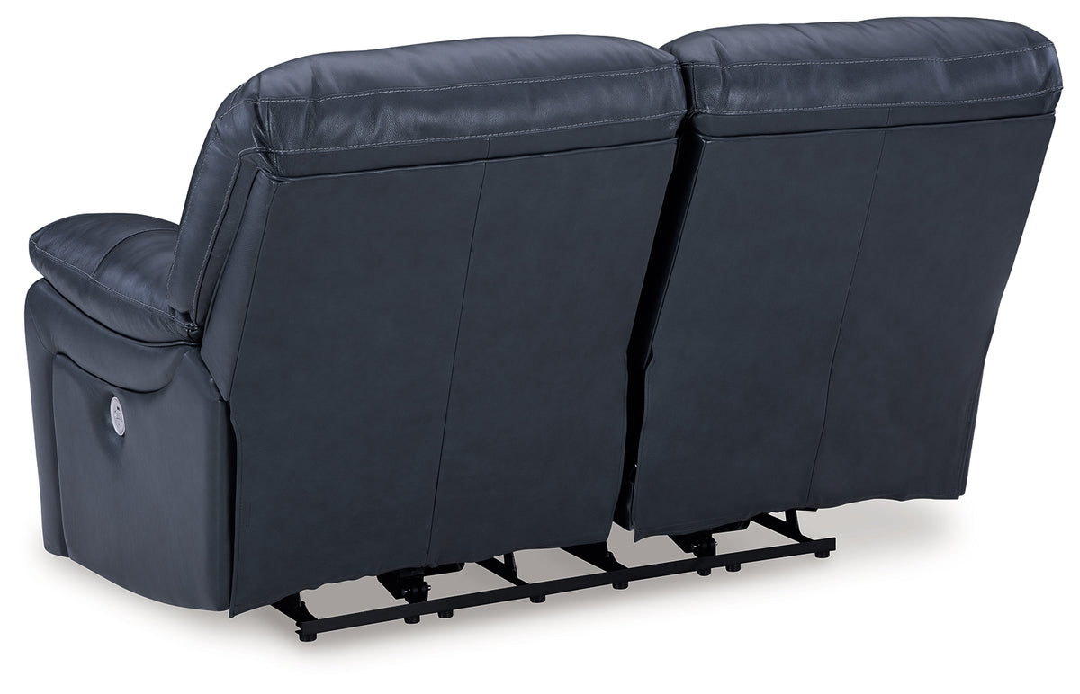 Leesworth Ocean reclining sofa, loveseat, and recliner set