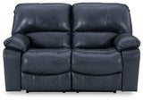 Leesworth Ocean reclining sofa, loveseat, and recliner set