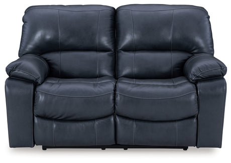 Leesworth Ocean reclining sofa, loveseat, and recliner set