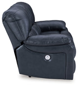 Leesworth Ocean reclining sofa, loveseat, and recliner set
