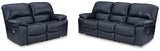 Leesworth Ocean reclining sofa, loveseat, and recliner set