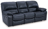 Leesworth Ocean reclining sofa, loveseat, and recliner set