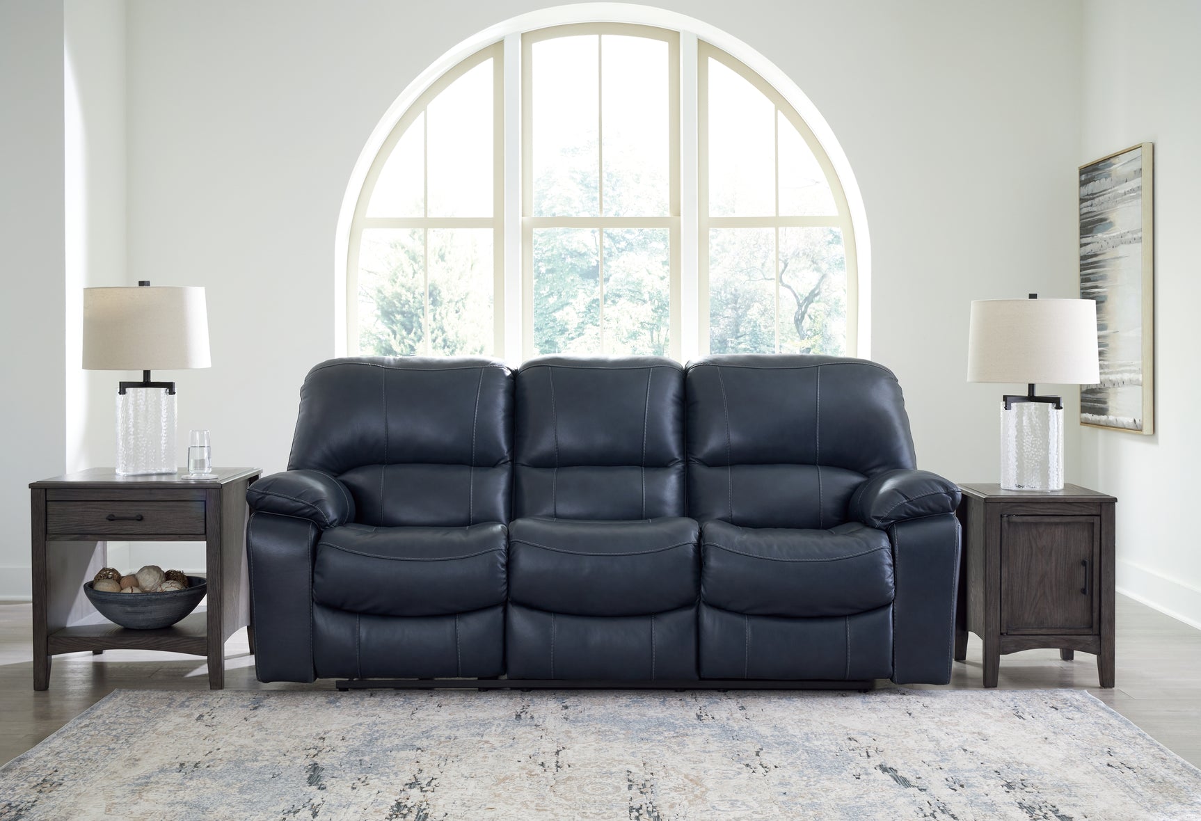 Leesworth Ocean reclining sofa, loveseat, and recliner set
