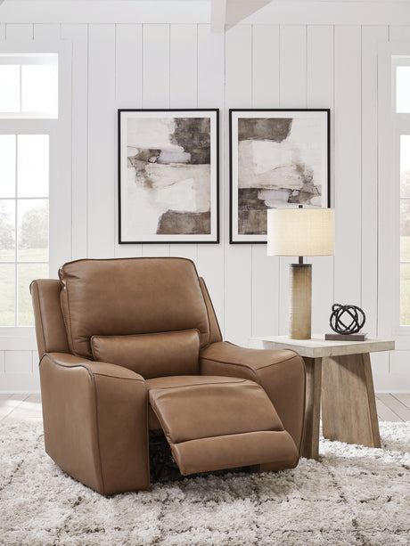 Reclined position with power controls visible