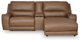 Console area with USB ports and cup holders