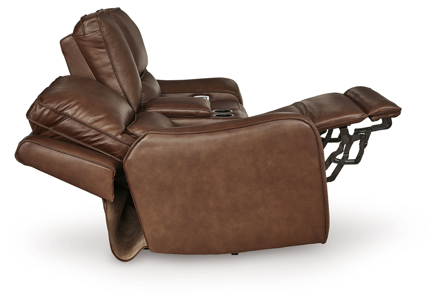Set showing Canyon top grain leather upholstery detail