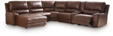 Sectional setup showing chaise and wedge pieces in DeepWakes Canyon leather