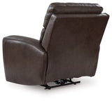 Crossplex Smoke Leather Power Recliner back view