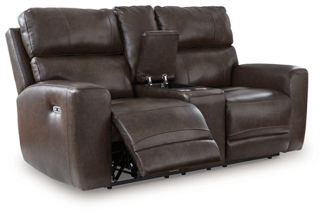 Crossplex loveseat angled open console with cup holders