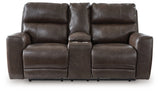Crossplex loveseat head-on view showing seat and back cushions