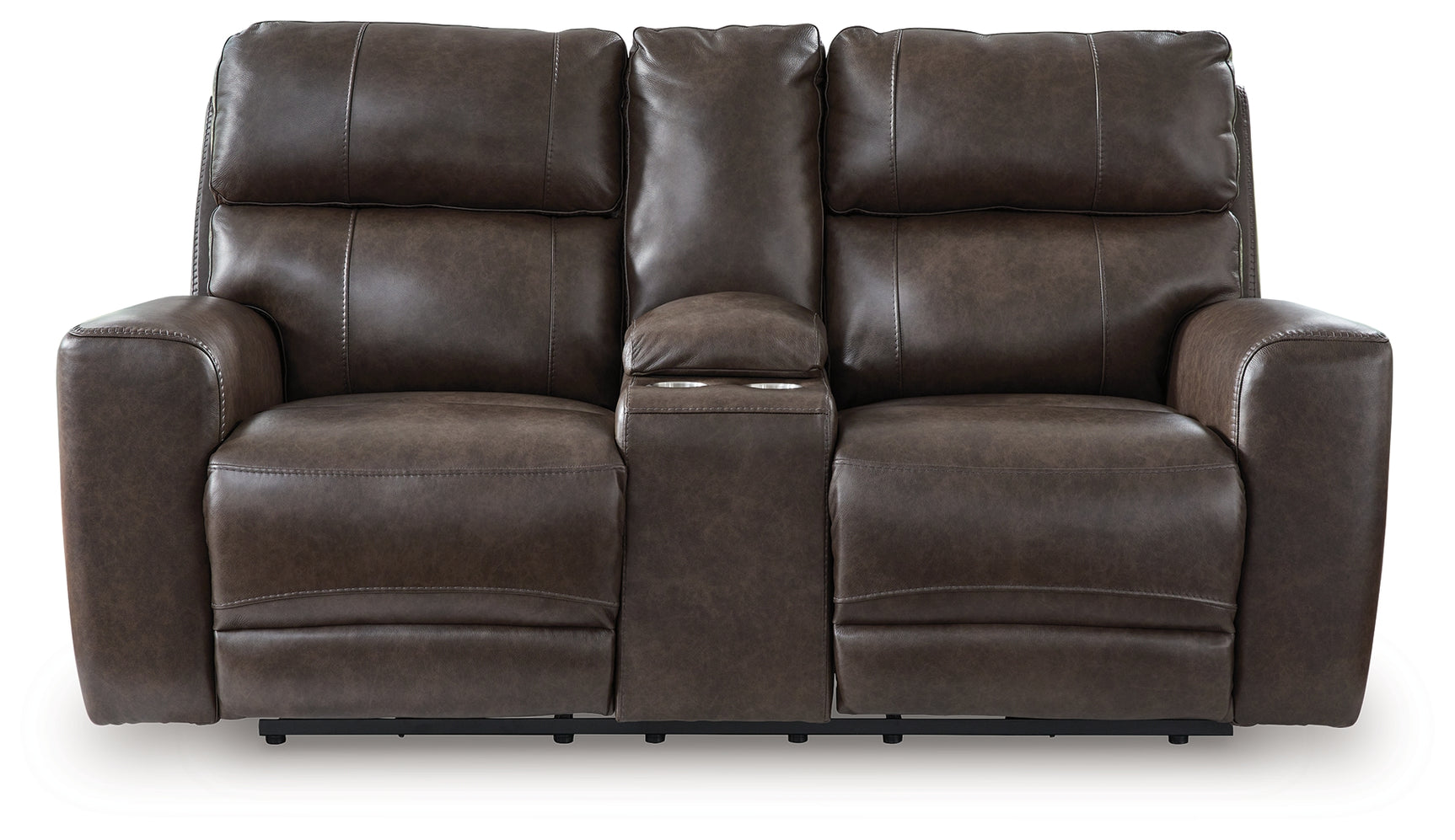 Crossplex loveseat head-on view showing seat and back cushions