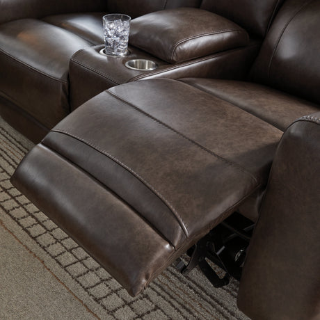 Extended footrest on loveseat