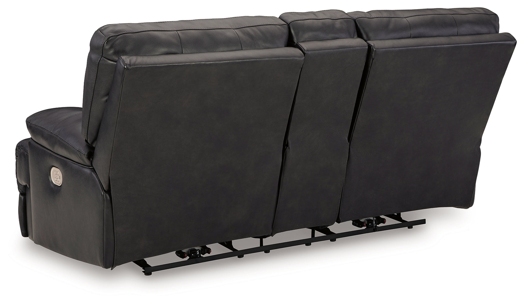 Mountainous Eclipse 3-piece reclining sofa set in black leather