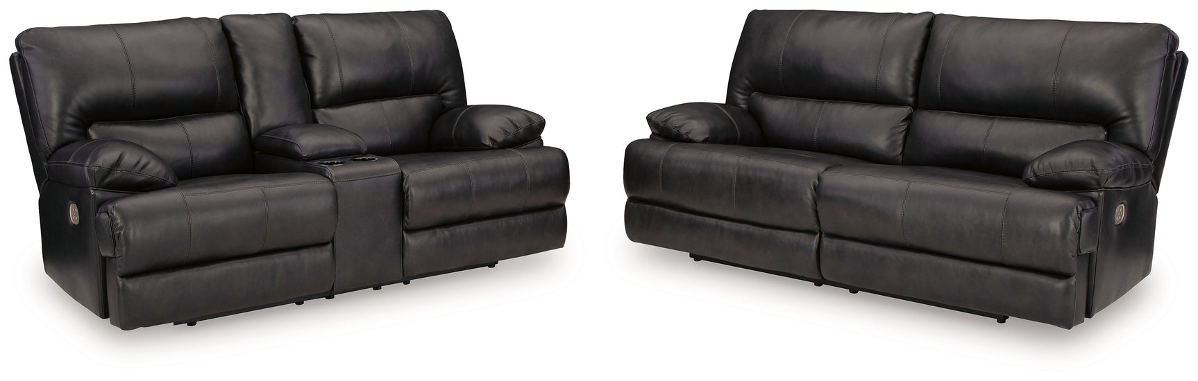 Power reclining control detail of Mountainous Eclipse loveseat