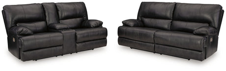 Power reclining control detail of Mountainous Eclipse loveseat