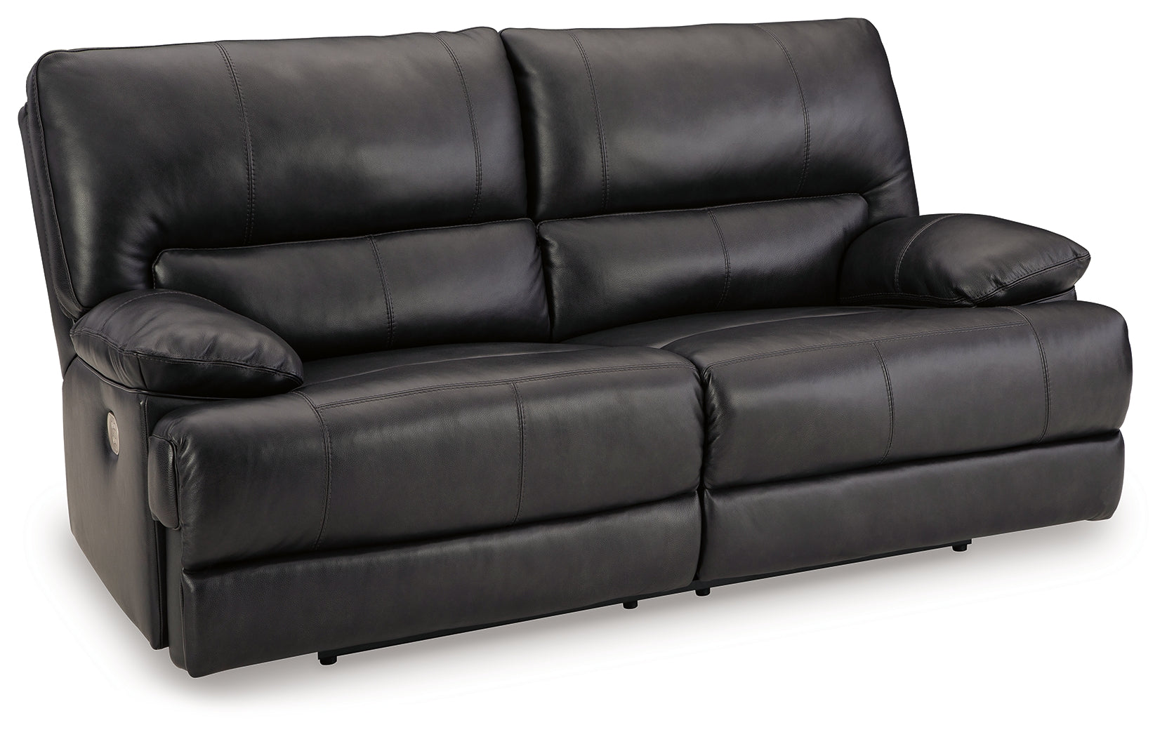 Mountainous Eclipse 3-piece reclining sofa set in black leather