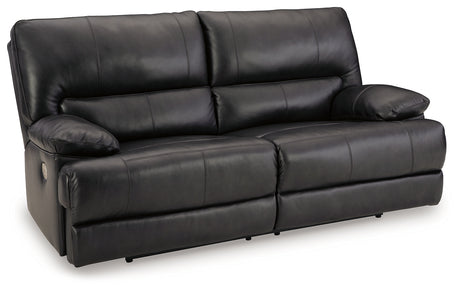 Mountainous Eclipse 3-piece reclining sofa set in black leather