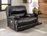 Mountainous Eclipse 3-piece reclining sofa set in black leather