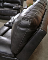 Adjustable headrest detail on Mountainous Eclipse Sofa
