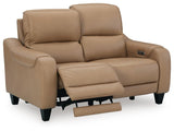Adjustable headrest on Mosswell Power Reclining Loveseat