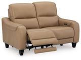 Mosswell Loveseat reclined with power adjustment