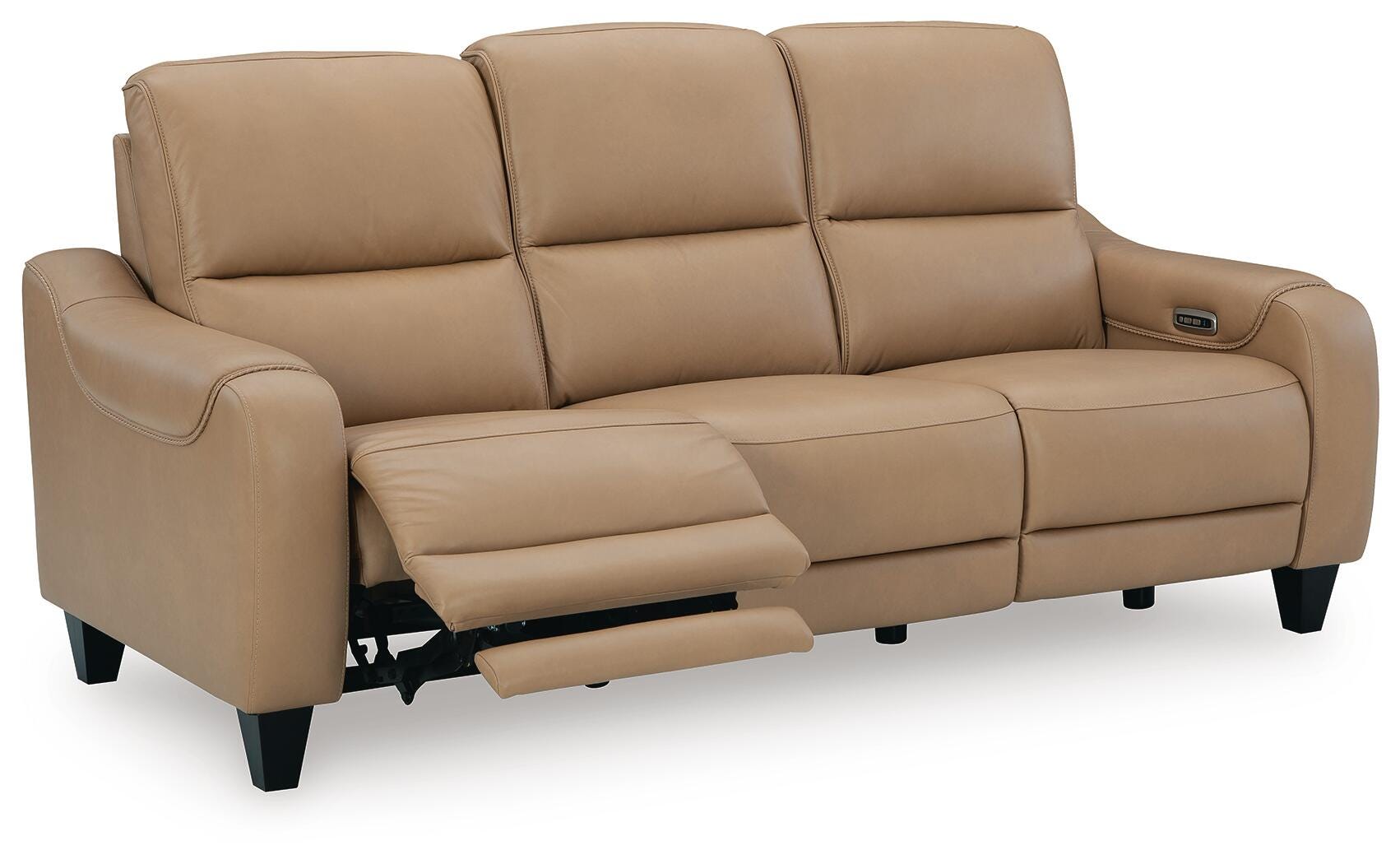 Mosswell sofa showing reclining mechanism open
