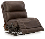 Open console with cup holders and storage inside