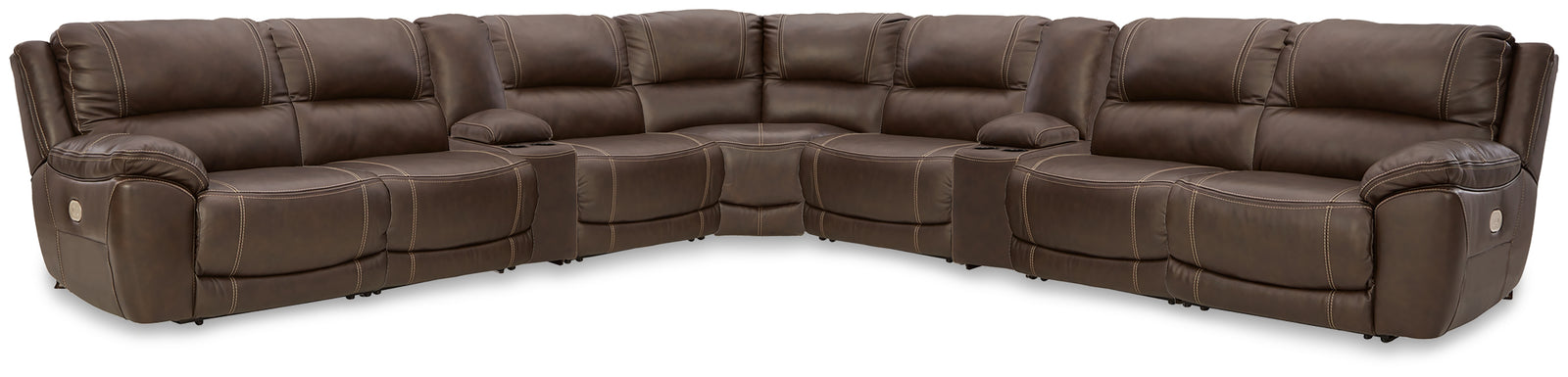 Dunleith Chocolate 9-Piece Power Reclining Sectional