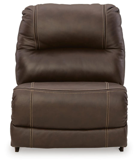 Dunleith Chocolate Leather 7-Piece Power Reclining Sectional - image 10