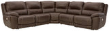 Dunleith sectional left side view with recliner extended