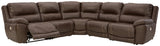 Dunleith sectional right side view with recliner extended