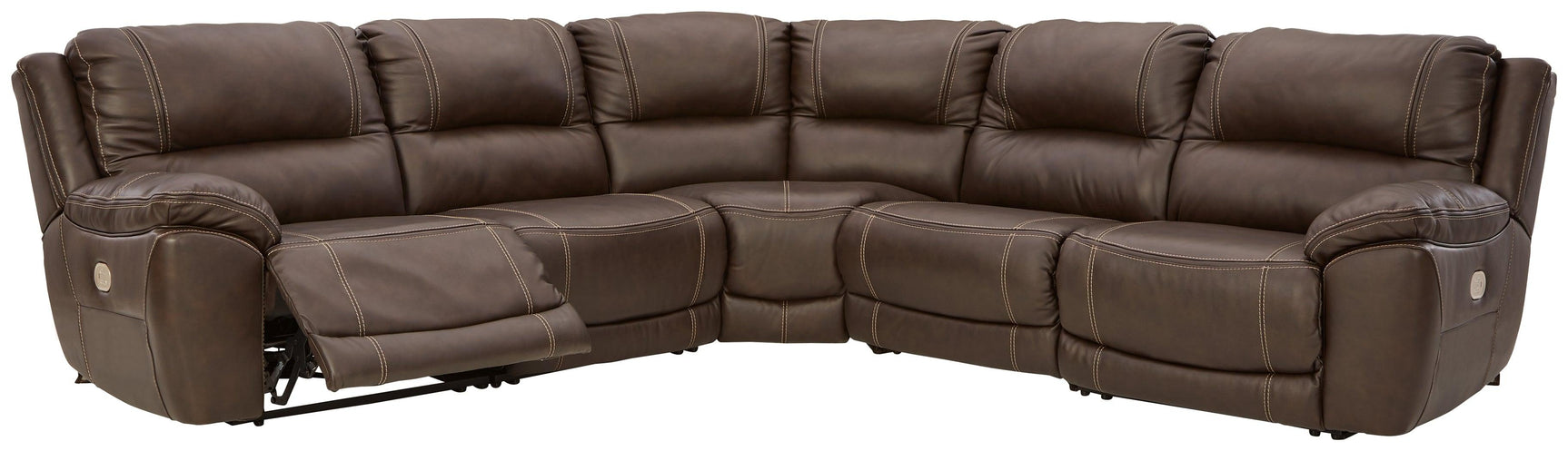 Dunleith sectional right side view with recliner extended