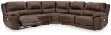 Rear view of Dunleith 5-piece power reclining sectional