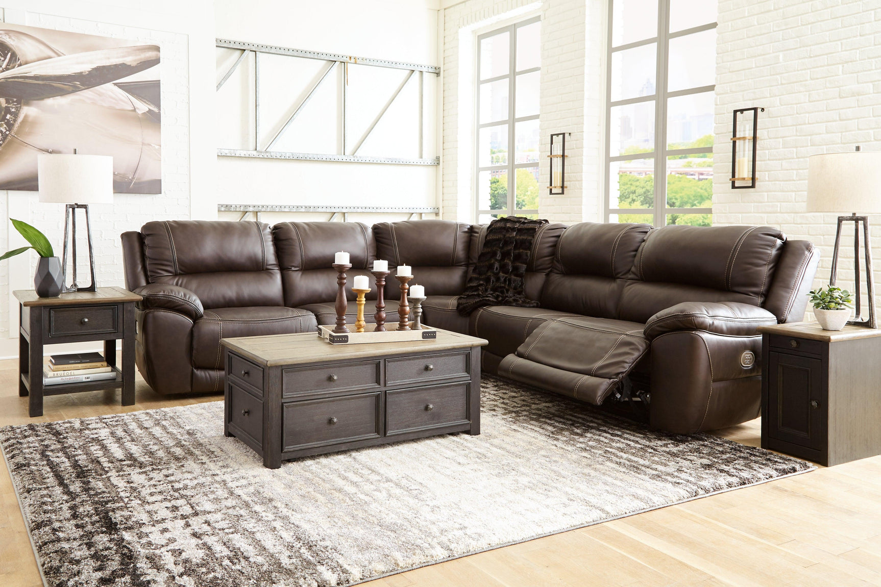 Dunleith sectional wedge piece view
