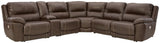Dunleith sectional showing reclining function