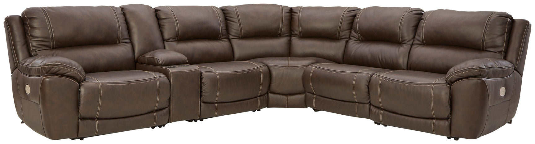 Dunleith sectional showing reclining function