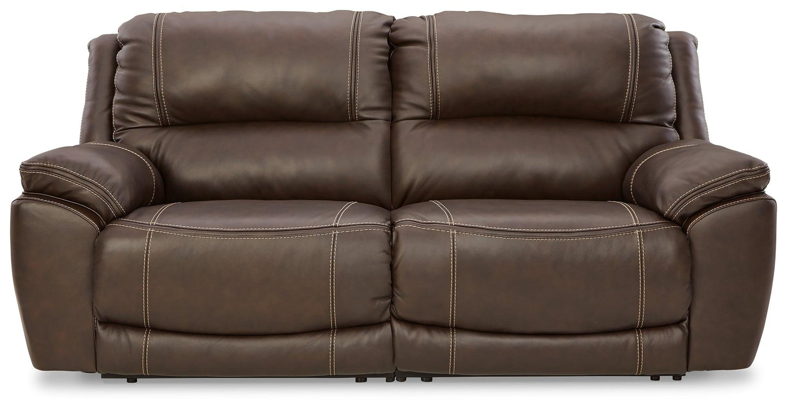 Dunleith Chocolate 2-Piece Power Reclining Loveseat - Ella Furniture